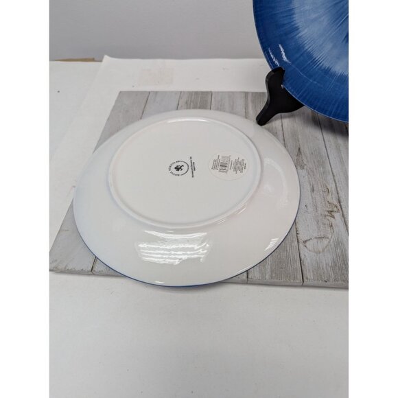 Royal Norfolk Blue White Set Of 2 Dinner Plates 10 5/8" - Picture 4 of 7
